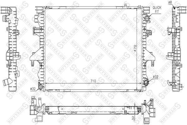 10-26430-SX_радиатор системы охлаждения!\ VW T5 2.5TDi 03>