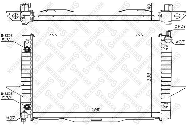 10-26454-SX_радиатор системы охлаждения!\ Volvo S70 all 99-00