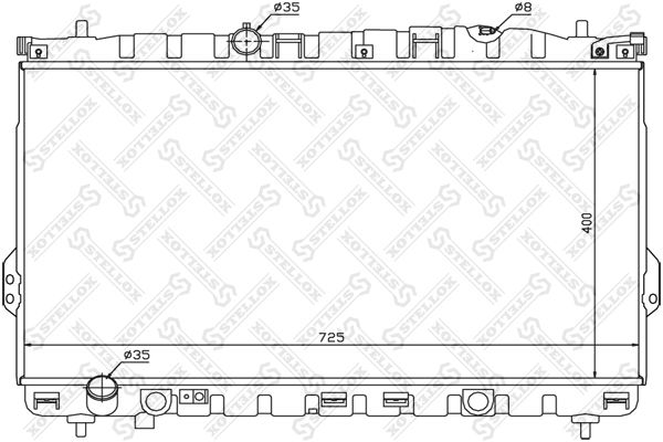 10-26537-SX_радиатор системы охлаждения! МКПП\ Hyundai Trajet 2.0i 16V 99-06/2.0CRDi 01-06