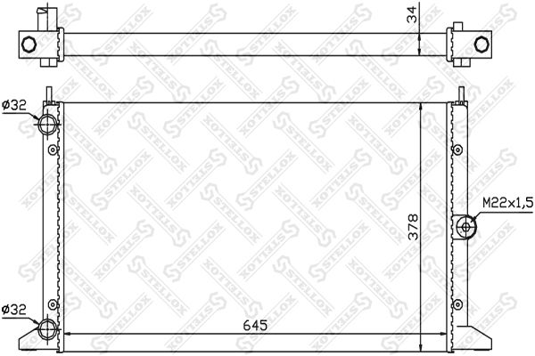 10-26573-SX_радиатор системы охлаждения!\ VW Sharan 1.8i/1.9TDi 97>