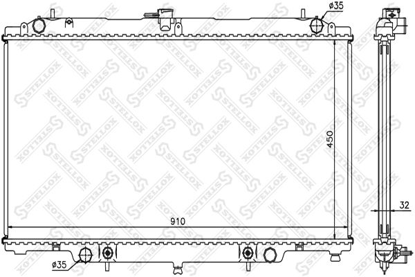 10-26582-SX_радиатор системы охлаждения! МКПП\ Nissan Patrol GR 2.8TDiC 97-00/3.0TDiD 00>