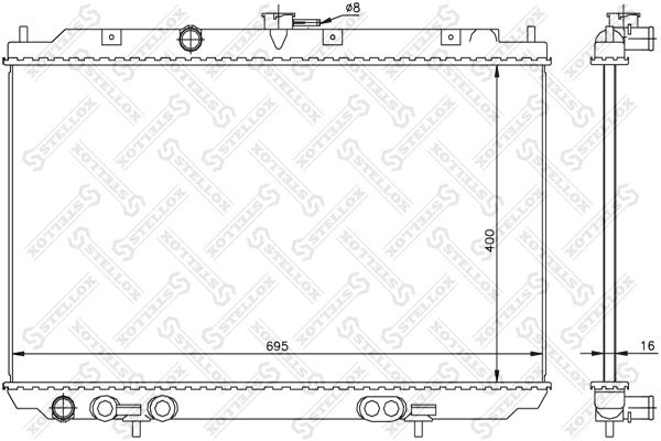 10-26721-SX_радиатор системы охлаждения! МКПП\ Nissan Almera Tino 1.8i 16V 00-03