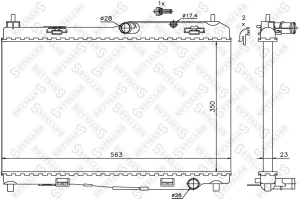 10-26754-SX_радиатор системы охлаждения!\ Ford Fiesta VI 1.2-1.6 08>