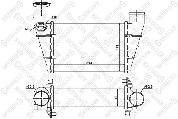 10-40081-SX_интеркулер!\ VW Passat, Audi A4/A6 1.8T/1.9TDi 95-01