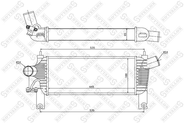 10-40233-SX_интеркулер!\ Nissan Navara/Pathfinder 2.5DCi 05>