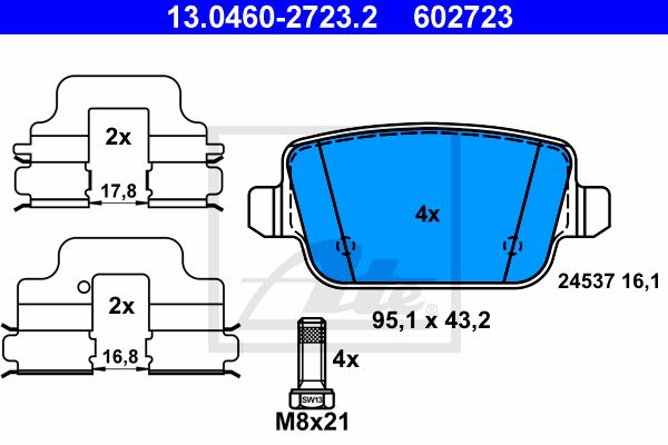 13.0460-2723.2_=1256 00 !колодки дисковые з.\ Landrover Freelander 2.2/3.2 06>