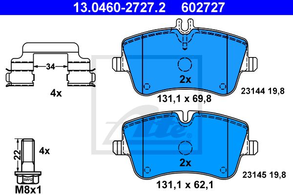 13.0460-2727.2_=FDB1429=768 00 !колодки дисковые п.\ MB W203/S203/C209/A209 1.8-3.2/3.0CDi 00>