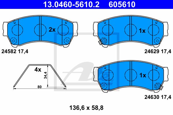 13.0460-5610.2_=FDB4062=D3146M-01 [GSYD3328ZA] !колодки дисковые п.\ Mazda 6 1.8/2.0/2.5 07>