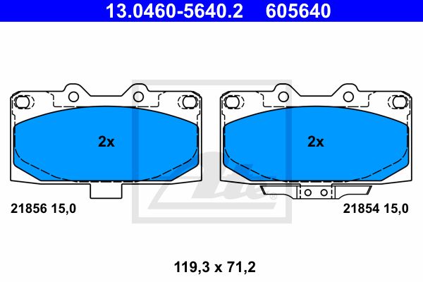 13.0460-5640.2_колодки дисковые п.!\ Subaru Impreza 1.6/2.0i 00>