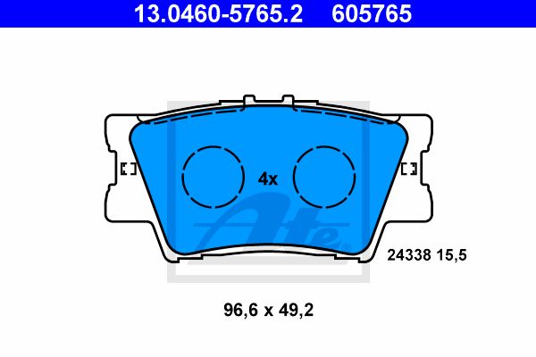 13.0460-5765.2_=PGD1212C=1231 00 [0446633160] !колодки дисковые з.\ Toyota RAV4 2.0/2.2D 06>