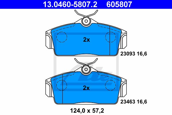 13.0460-5807.2_=704 10=FDB1096 !колодки дисковые п.\ Nissan Primera 1.6i-2.0i/2.0TD &16V 96-02