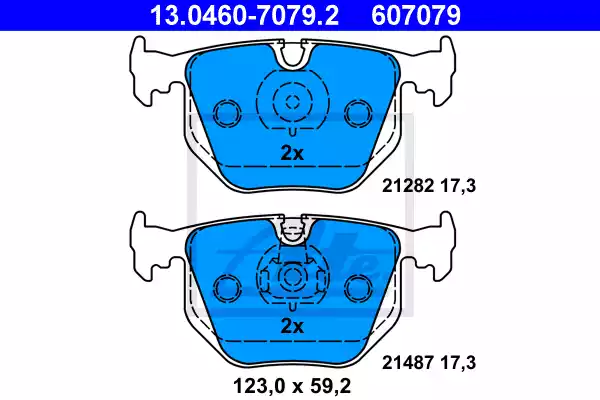 13.0460-7079.2_=381 20=FDB857 !колодки дисковые з.\BMW E38 2.8/4.0/5.0/2.5STD/3.0D 95-01/E46 3.2 00>