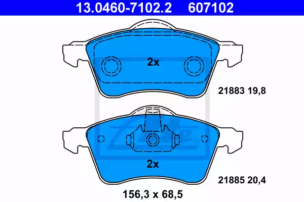 13.0460-7102.2_=FDB1163=571934B !колодки дисковые п.\ VW T4 2.5TDi &Syncro 96-98