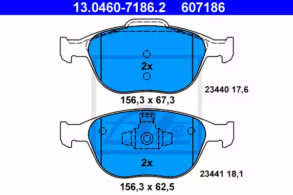 13.0460-7186.2_=GDB1419=766 00=GDB1419 !колодки дисковые п.\ Ford Fiesta/Focus 2.0i 02>