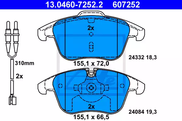 13.0460-7252.2_[425403] !колодки дисковые п.\ Citroen C5 1.6HDi/2.0HDi/1.8/2.0 08>