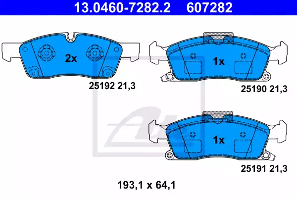 13.0460-7282.2_колодки диск. перед.!для усил.ход.части\ Jeep Grand Cherokee III/IV 3.6 V6/5.7 V8 10>