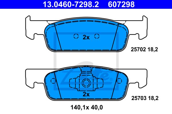 13.0460-7298.2_колодки дисковые передние!\ Dacia Logan II/Sandero II 1.2/1.5dCi 12>