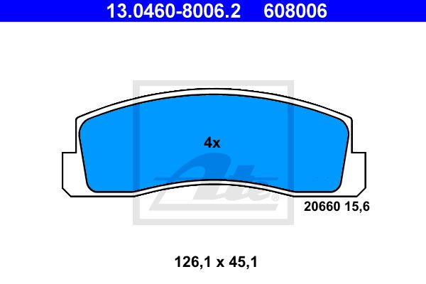 13.0460-8006.2_=103 00=571265B=222310 !колодки дисковые п.\ LADA 2121 Niva 1.6/1.7i/1.9D 76>