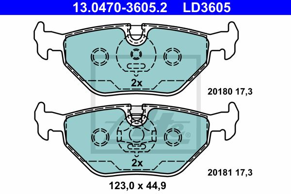 13.0470-3605.2_=265 40 !колодки дисковые з.\ BMW E46 1.6i-2.8i/D 98>,Rover 75 1.8-2.5/CDT 99>