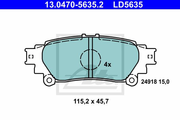 13.0470-5635.2_колодки дисковые задние!\ Lexus RX 350 09>