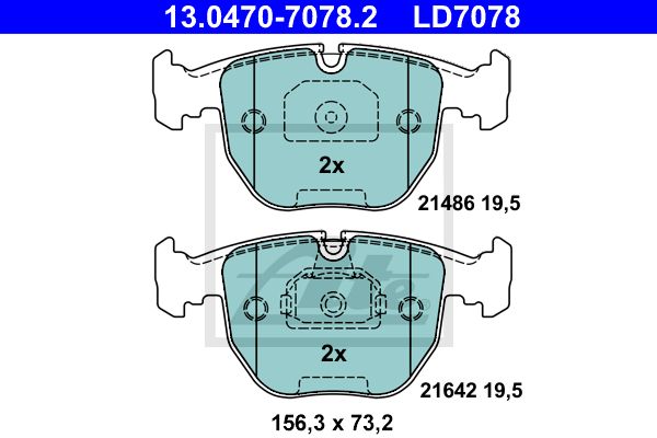 13.0470-7078.2_колодки дисковые передние! Ceramic\ BMW E39 3.0-4.0/3.0D 00-03/E53 3.0/4.4/3.0D 00>