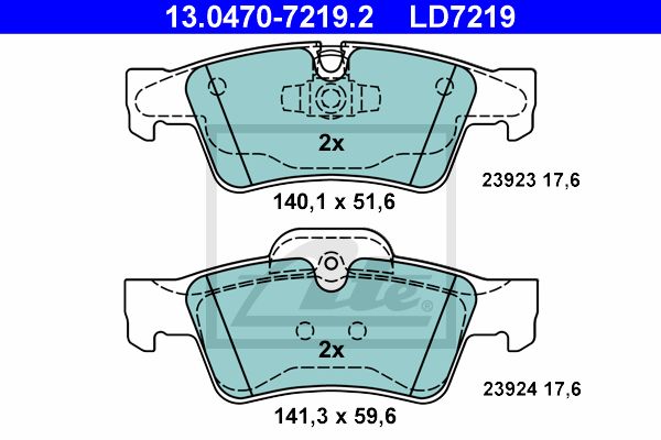 13.0470-7219.2_колодки дисковые з.! Ceramic\ MB C219/W164/X164/W251/V251 04>