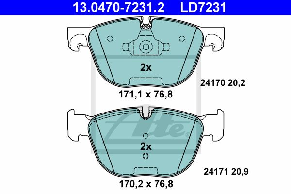 13.0470-7231.2_колодки дисковые п.! Ceramic\BMW X5 (E70)/X6 (E71) 3.0 07>