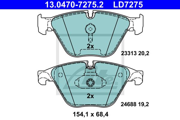 13.0470-7275.2_колодки дисковые п.!ceramic\ BMW F07GT/F10/F11 2.8i/2.5d/3.0d 10>