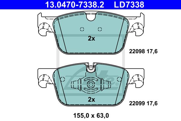 13.0470-7338.2_колодки дисковые передние! Сeramic\ Volvo XC90 II/S90 II/V90 II 14>