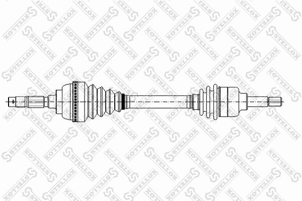 158 1052-SX_привод правый! 900mm ABS, 21040\ Peugeot 206 1.1i/1.4i/1.6i 98>