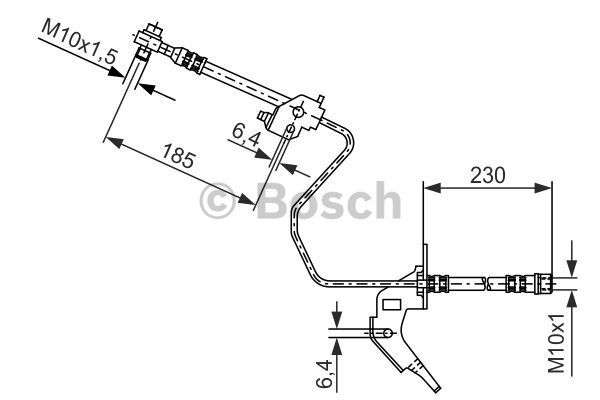 1 987 476 200_шланг торм.зад. прав.!\Opel Astra H 1.4 -1.8 03.04>/Zafira B 1.8 16v 07.05>