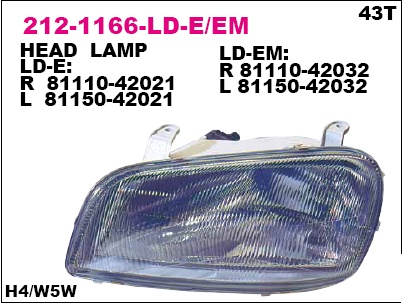 212-1166L-LD_фара левая!\ Toyota RAV 4 94-01