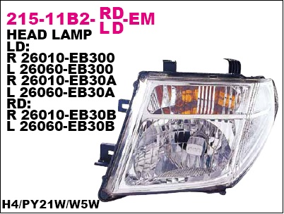 215-11B2L-LD-EM_фара левая! электр.\ Nissan Pathfinder all 04>