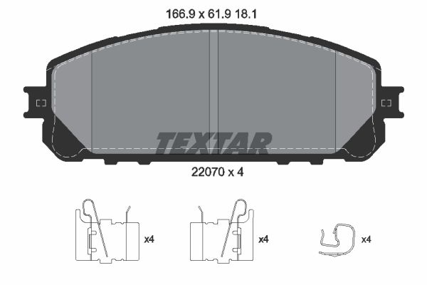 2207001_колодки дисковые передние!\ Jeep Cherokee V (KL) all 13>