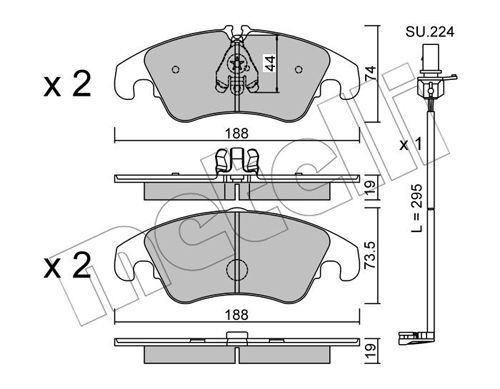 22-0775-0K_колодки дисковые п.!\ Audi A4/A5/Q5 1.8/2.0/3.0/2.0-3.0TDi 07>