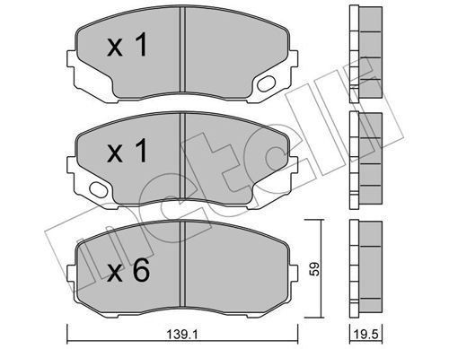 22-0910-0_колодки дисковые передние!\ Mitsubishi Canter 6C15/6C18/7C15/7C18 07>