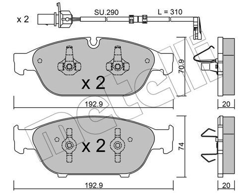 22-0953-0K_колодки дисковые передние!\ Audi A6/A7/A8 2.8-4.2FSi/3.0TDi 09>