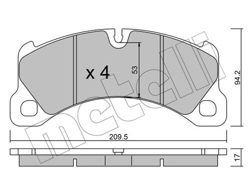 22-0956-0_колодки дисковые передние!\ Porsche Cayenne II 3.6/4.8/3.0/4.2D 10>