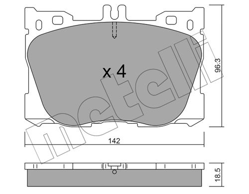 22-1134-0_колодки дисковые передние!\ MB GLC X253/C253 15>