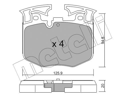 22-1146-0_колодки дисковые передние!\ BMW 3 G20/G80, 5 G30/F90, 7 G11/G12, X3 G01/F97 15>