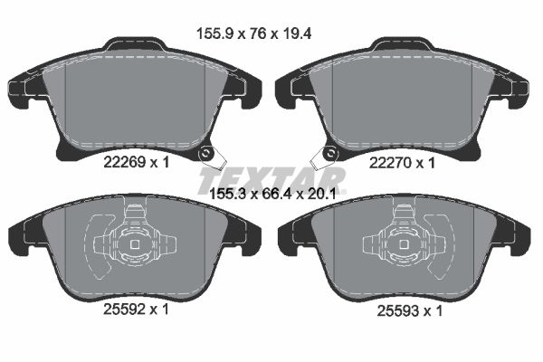 2226901_колодки дисковые передние!\ Ford Mondeo V 14>