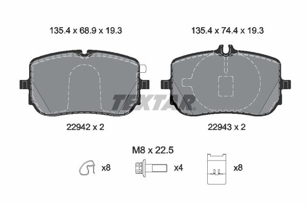 2294201_колодки дисковые передн.! с аксессуарами\ MB W177/V177/W247/C118/X118 18>