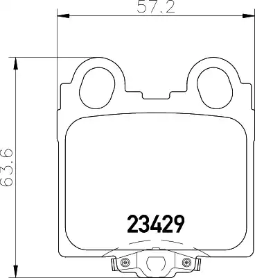 2342901_колодки дисковые задние!\ Lexus GS300/400 97>/IS200/300 01>