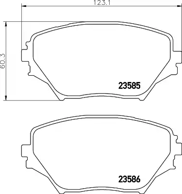 2358501_колодки дисковые !передние\ Toyota RAV4 1.8/2.0WTi/D4-D 00>