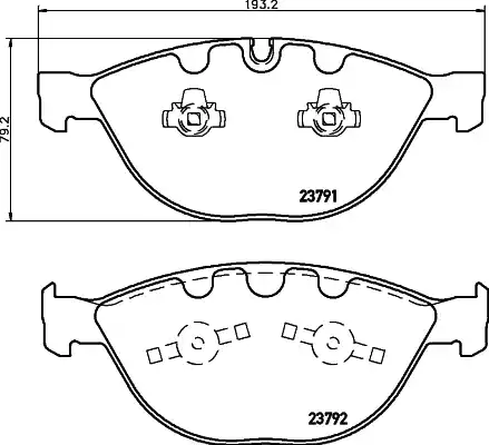 2379101_колодки дисковые !передние\ BMW E60/E61/E63/E65/E66 3.5/5.0/6.0i 03>