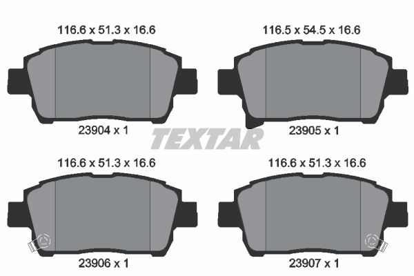 2390401_колодки дисковые п.!\ Toyota Corolla 1.4/1.6/1.8 VVT-i 02-07/Prius 1.5 NHW20 03-09