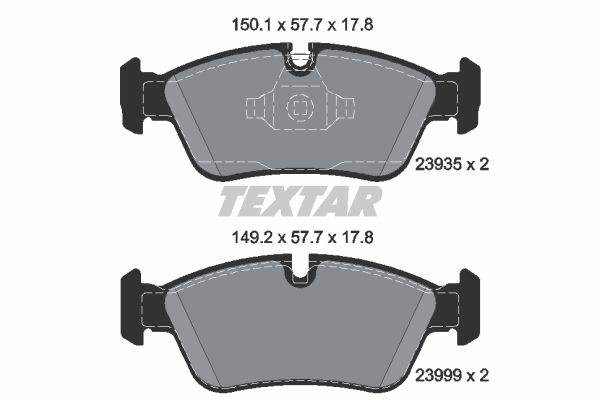 2393501_колодки дисковые !передние\ BMW E87/E90/E91 1.8/2.0i/2.0D 04>