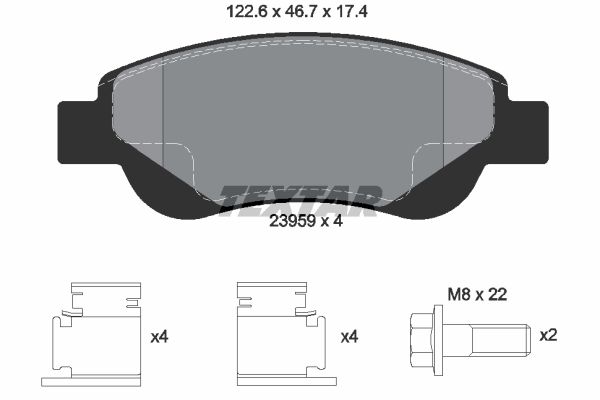 2395901_колодки дисковые !передние\ Citroen C1, Peugeot 107, Toyota Aygo 1.0/1.4HDi 05>