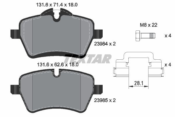 2398404_колодки дисковые передние!\ BMW Mini Cooper 1.6i/D 06>