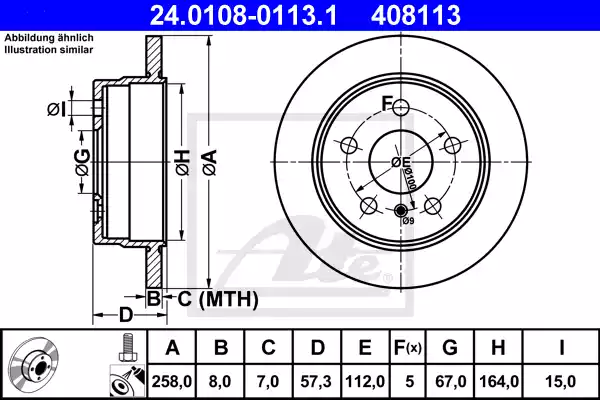 24.0108-0113.1_диск тормозной задний!\ MB W245 1.5-2.0T/2.0CDi 05>